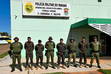 Comandante e militares do 30&ordm; BI Mec visita 2&ordm; Pelot&atilde;o de Pol&iacute;cia Militar Ambiental