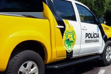 Mulher morre e crian&ccedil;a fica ferida em colis&atilde;o frontal na PR-485, em Xambr&ecirc;