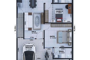Casa &agrave; venda - 74m&sup2; - Jardim Santa Cecilia