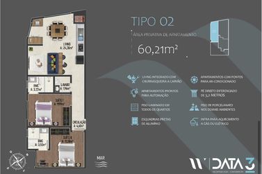 Apartamento &agrave; venda - 57m&sup2; - Alto Pequer&ecirc;