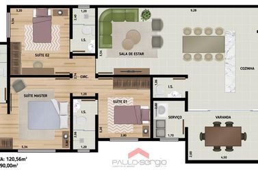 Apartamento &agrave; venda - 123m&sup2; - Jardim Am&eacute;rica