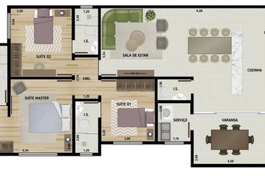 Apartamento &agrave; venda - 123m&sup2; - Jardim Am&eacute;rica