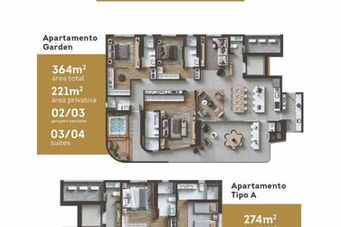 Apartamento &agrave; venda - 156m&sup2; - Zona I