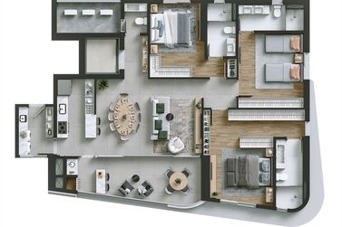 Apartamento &agrave; venda - 274m&sup2; - Zona I