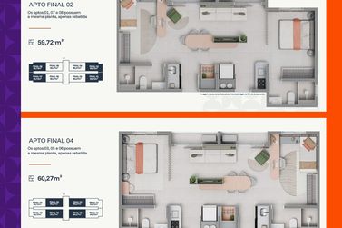 Apartamento &agrave; venda - 60m&sup2; - Jardim Riviera