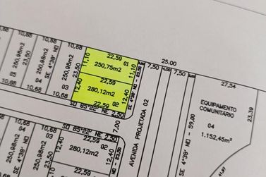 Terreno &agrave; venda - 250m&sup2; - Jardim Aeroporto IV