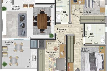 Apartamento &agrave; venda - 95m&sup2; - Jardim Harmonia