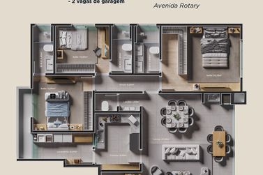 Apartamento &agrave; venda - 199m&sup2; - Jardim dos Pr&iacute;ncipes