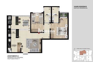 Apartamento &agrave; venda - 71m&sup2; - Zona I
