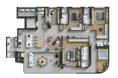 Apartamento &agrave; venda - 274m&sup2; - Zona I