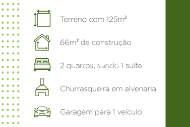 Casa &agrave; venda - 66m&sup2; - Jardim Coopagro