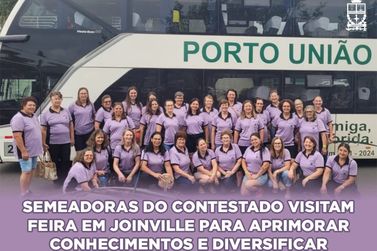 Semeadoras do Contestado visitam feira em Joinville para aprimorar conhecimentos