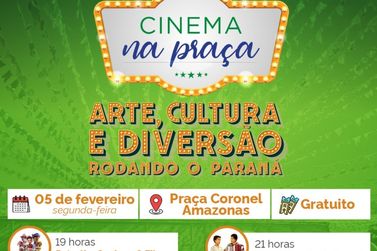 Projeto Cinema na Praça levará Noite de Cinema Gratuita para União da Vitória