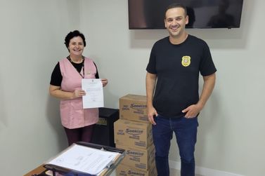 APAE de Porto União recebe doação da 23ª Delegacia Regional de Polícia Civil