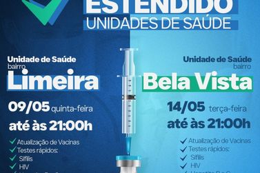 Secretaria de Saúde estende horário de funcionamento para atualização de vacinas
