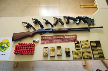 Após disparos em chácara no interior de União da Vitória, PM localiza 7 armas 