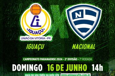 Iguaçu tem jogo decisivo em casa contra Nacional neste domingo