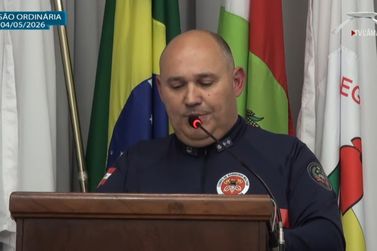 Comandante dos bombeiros se despede em sess&atilde;o da C&acirc;mara de Porto Uni&atilde;o