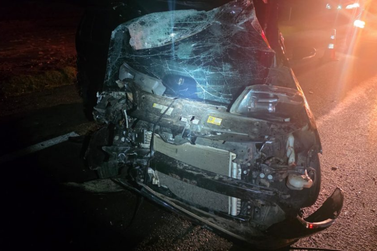 Carreta de Bituruna se envolve em acidente que deixa dois mortos na BR-153