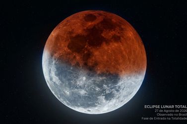 Eclipse lunar quase total poder&aacute; ser visto na regi&atilde;o; veja hor&aacute;rio e previs&atilde;o do tempo