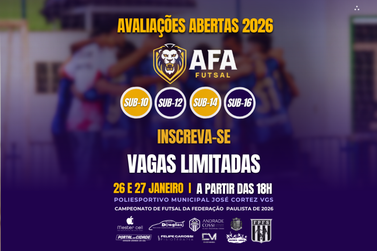 AFA Futsal abre seletiva em Vargem Grande para campeonato da Federa&ccedil;&atilde;o Paulista