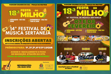 Vem a&iacute; a 18&ordf; Festa do Milho com Festival Sertanejo em Vargem Grande do Sul