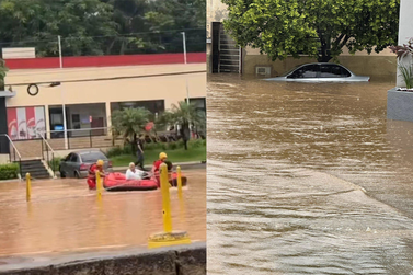 Chuva forte causa alagamentos em S&atilde;o Jo&atilde;o da Boa Vista