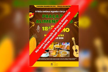 Pra&ccedil;a de Alimenta&ccedil;&atilde;o da Festa do Milho n&atilde;o ser&aacute; estendida ap&oacute;s sucesso de vendas
