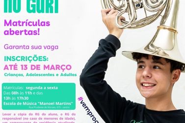 Projeto Guri abre matr&iacute;culas para cursos de m&uacute;sica gratuitos 