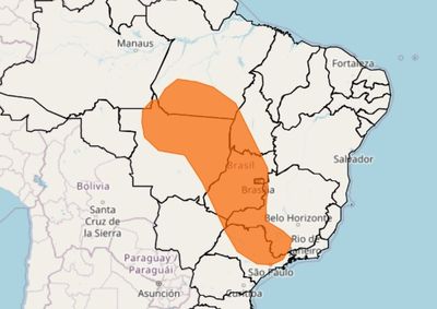 Aviso do Inmet aponta umidade do ar entre 20% e 12% e indica riscos &agrave; sa&uacute;de e de inc&ecirc;ndios florestais