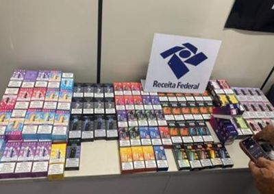 Um homem de 26 anos foi autuado por contrabando ap&oacute;s receber encomenda com 188 dispositivos proibidos pela Anvisa