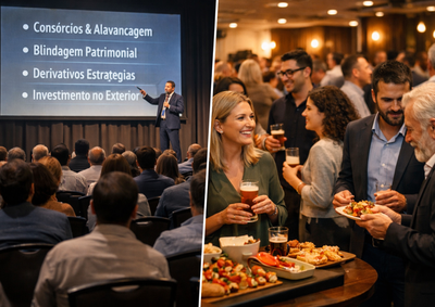 Evento re&uacute;ne investidores e empreendedores da regi&atilde;o para uma noite de palestras e networking no Centro de Atibaia.