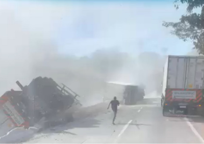 Acidente no km 529 mobilizou equipes da concession&aacute;ria e o tr&acirc;nsito apresentou lentid&atilde;o no sentido BH