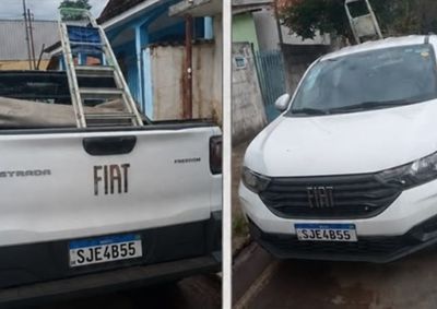 Ve&iacute;culo foi levado enquanto estava estacionado na Rua Luiz da Silva Moreira 