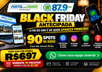 Campanha antecipa a Black Friday com 90 inser&ccedil;&otilde;es na r&aacute;dio, publieditorial e divulga&ccedil;&atilde;o digital por R$ 697; s&atilde;o apenas 10 pacotes dispon&iacute;veis.