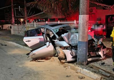 Grave acidente de tr&acirc;nsito aconteceu na madrugada deste s&aacute;bado (27)