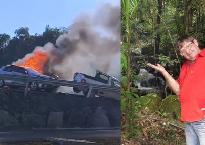 Acidente provocou inc&ecirc;ndio em ve&iacute;culos, deixou sete feridos e causou longas filas na rodovia
