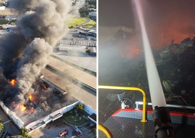 Chamas atingiram o almoxarifado e o setor de mat&eacute;rias-primas; funcion&aacute;rios foram evacuados e ningu&eacute;m ficou ferido