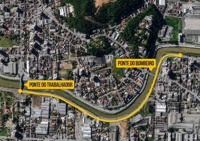 Interdi&ccedil;&atilde;o ocorrer&aacute; entre as pontes M&aacute;rio Olinger e do Trabalhador, das 13h &agrave;s 18h