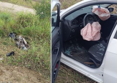 Motociclista de 20 anos sofreu ferimentos e foi encaminhado para um hospital em Itaja&iacute; ap&oacute;s a colis&atilde;o