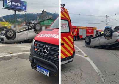 Sinistro entre dois ve&iacute;culos ocorreu na Rodovia Deputado Francisco Mastella; duas mulheres foram atendidas e uma delas precisou ser resgatada pelos bombeir