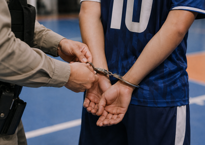 Policiais aguardaram o intervalo da semifinal para abordar atleta com mandado por d&iacute;vida de pens&atilde;o aliment&iacute;cia
