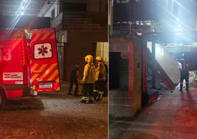 Segundo os bombeiros, cerca de 30 pessoas estavam sobre a plataforma quando ela cedeu; duas v&iacute;timas precisaram ser levadas ao hospital