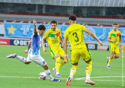 JP Martins e Marlyson marcaram os gols da vit&oacute;ria por 2 a 1 no Mangueir&atilde;o; Quadricolor lidera o Grupo C