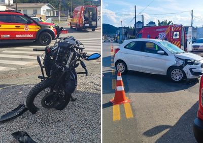 Mulher relatava dor no pesco&ccedil;o, enquanto motociclista recebeu atendimento do Samu