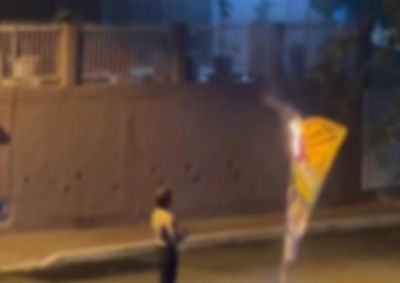 Caso ocorreu na madrugada deste domingo (6), no bairro S&atilde;o Pedro, e foi registrado em v&iacute;deo