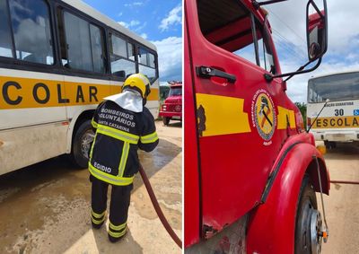 Inc&ecirc;ndio atingiu a regi&atilde;o traseira do ve&iacute;culo, no bairro Boa Vista; motorista estava sozinho e n&atilde;o ficou ferido
