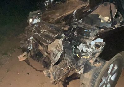 A colis&atilde;o envolveu uma Ford Ranger, com placas de Caarap&oacute;, e um Hyundai Santa Fe GLS