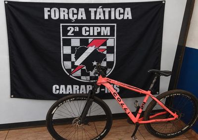 Bicicleta esportiva foi localizada pela For&ccedil;a T&aacute;tica da 2&ordf; CIPM ap&oacute;s den&uacute;ncia do propriet&aacute;rio; homem afirmou ter comprado o bem por R$ 20