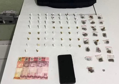 Adolescente foi apreendido com 74 por&ccedil;&otilde;es de drogas durante patrulhamento da Guarda nas proximidades da Escola Estadual Ana Mesquita Laurini